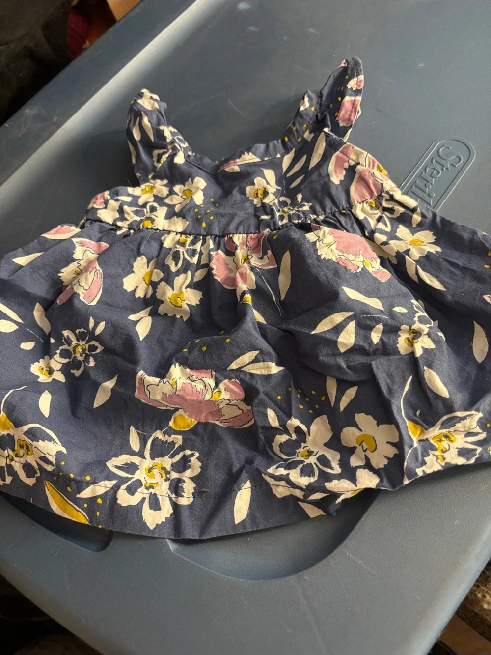 Carter's Navy Floral Baby Dress with Pink & Yellow Blooms Newborn